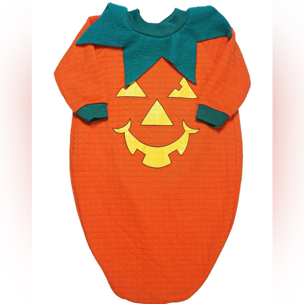 Vintage (‘99) Honors Baby Pumpkin Quilted Halloween Costume Size NB